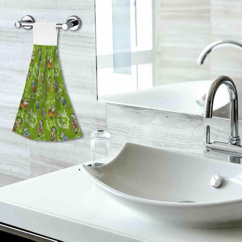 JOHIZUTALearning Kids Set of 2 Math Hanging Dorm room Bath Towels