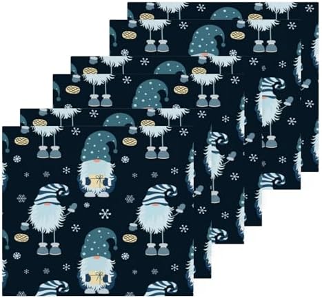 Fun Christmas Gnome Washcloths Soft and Absorbent Towels Set of 2