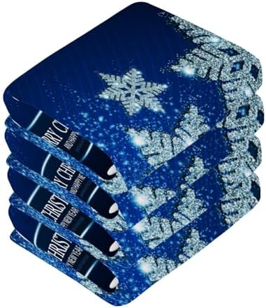 Sturdy Blue Christmas Washcloth Set for Babies