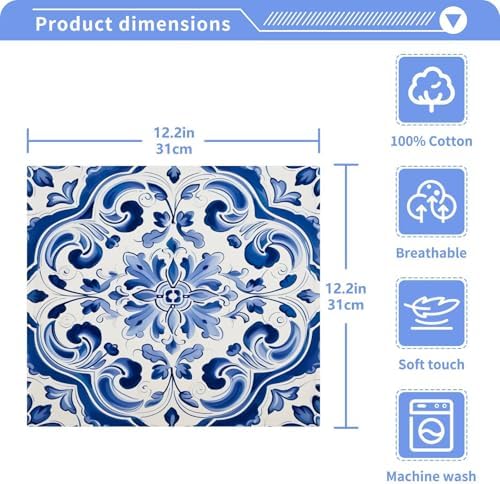 Mandala Washcloth Set - Soft Absorbent Washable for Baby More