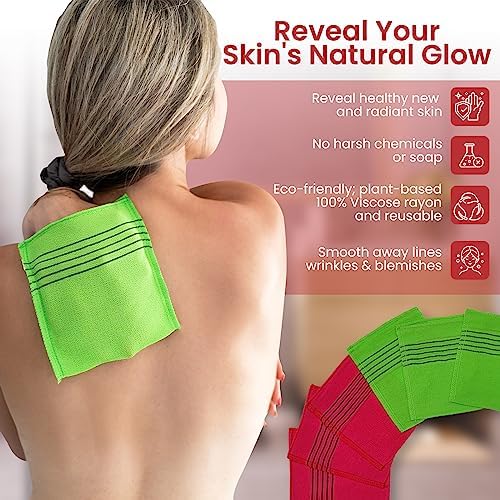Korean Anti-Shrink Exfoliating Washcloth Mitt
