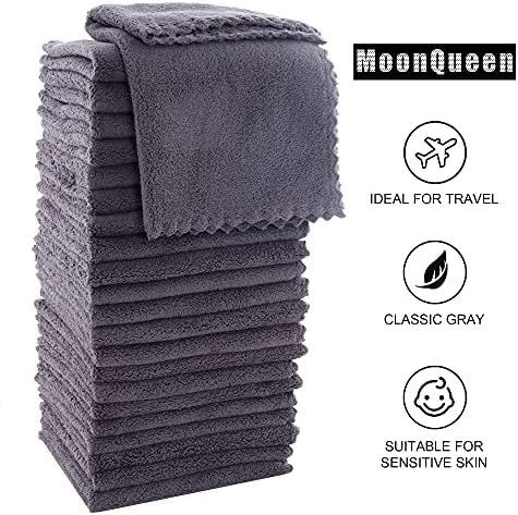 Luxury Soft Coral Velvet Washcloth Set