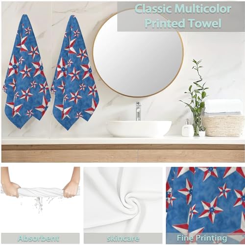 2-Pack Patriotic Hand Towels 14x28 inch - American Star Design