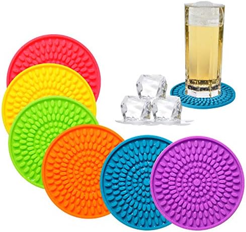 Rainbow Coasters Set for Spills Bites Set of 6