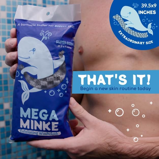 JJ KENT Mega Minke Exfoliating Washcloth Durable Award-Winning