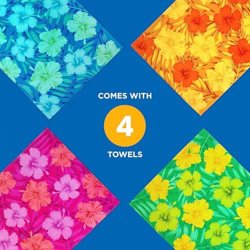 Chic Trendy 4-Pack of 30x60 Beach Towels for Adults Kids