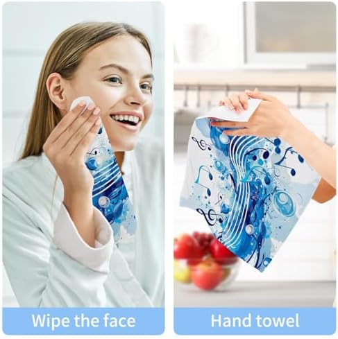 Musical Note Washcloth Set - SoftReusablePerfect for Washes and More