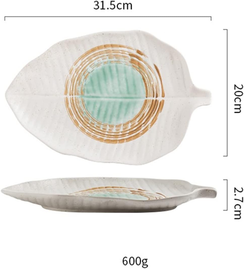 Ceramic Leaf Dinner Plates