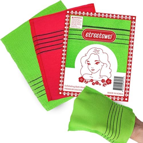 Korean Anti-Shrink Exfoliating Washcloth Mitt