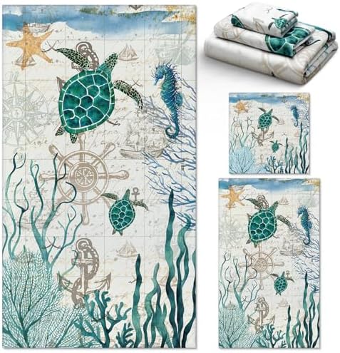3-Pack Seascenes Seascenes Bath Towels Set