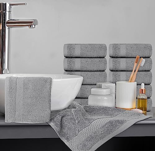 White Classic Luxury Washcloths - 12 Piece Set