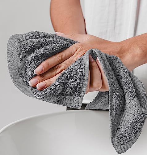 White Classic Luxury Washcloths - 12 Piece Set