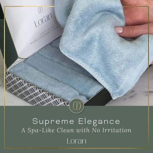 Loran Sky Blue Facial Washcloths