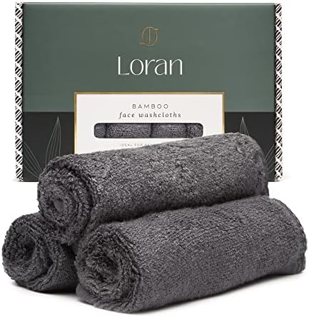 6-Piece Charcoal Grey Washcloth Set