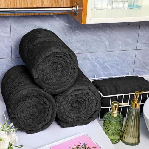 4-Piece Oversized Fleece Bath Towels