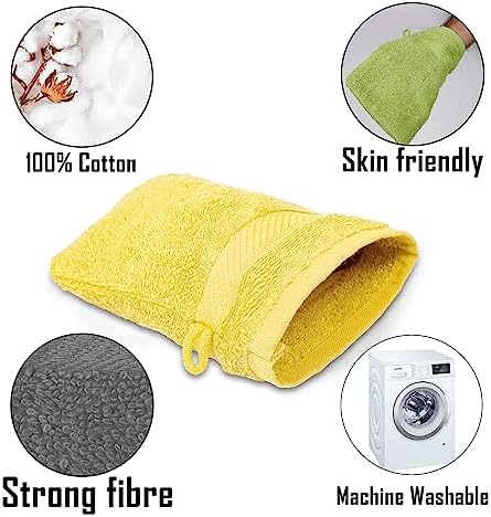 Premium Bath Mitts - Soft 100 Cotton Washcloths for Essential Care