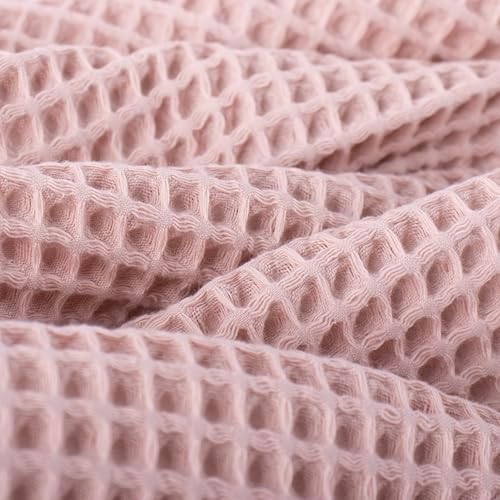Pack of 2 Luxury Waffle Weave Bath Towels 100 Turkish Cotton