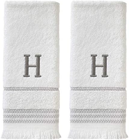 casual hand towel set with monogram design