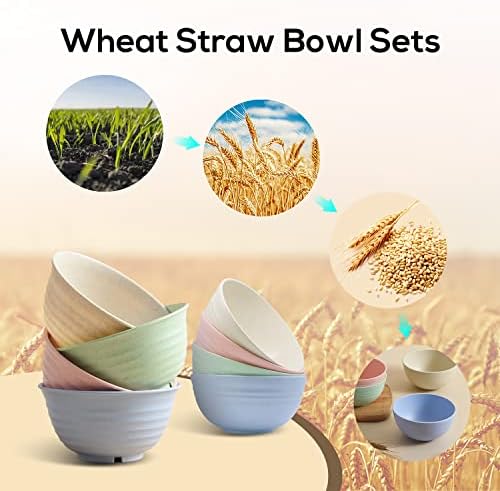 Numkey Quart Set of 4 Small Eco-Friendly BPA-Free Stackable Kitchen Bowls