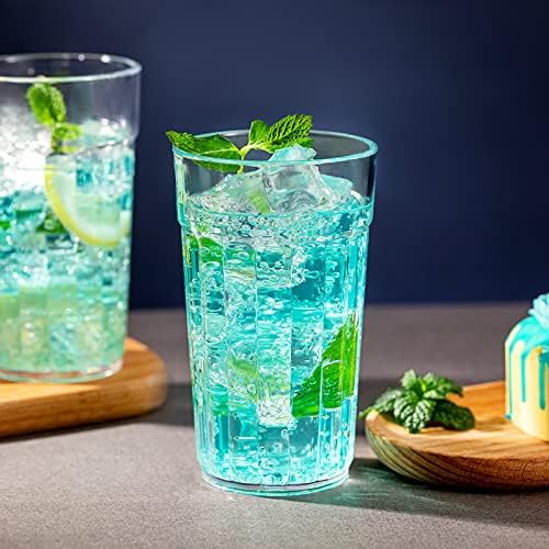 10oz Small BPA-Free Plastic Drinking Glasses Set of 10