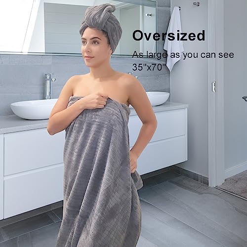 Mistyrose Oversized Microfiber Bath Towels