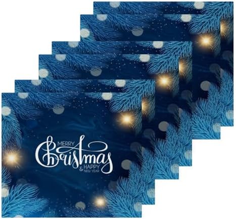 Merry Christmas Blue Washcloth Set Soft Absorbent Reusable for Baby