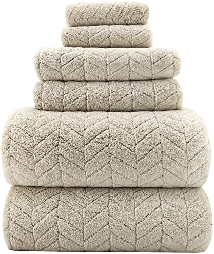 Luxurious Oversized Bath Towels for Adults - Plush Microfiber Set