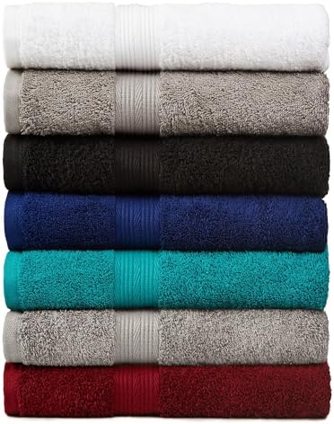 6-Piece Cotton Bath Towel Set in Teal