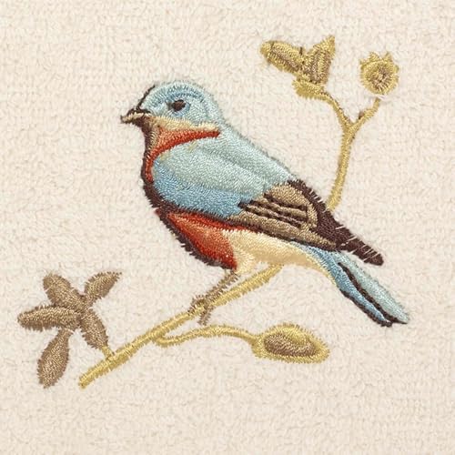 Avanti Linens Fingertip Towel Soft Absorbent Cotton Towel Premier Songbirds Collection