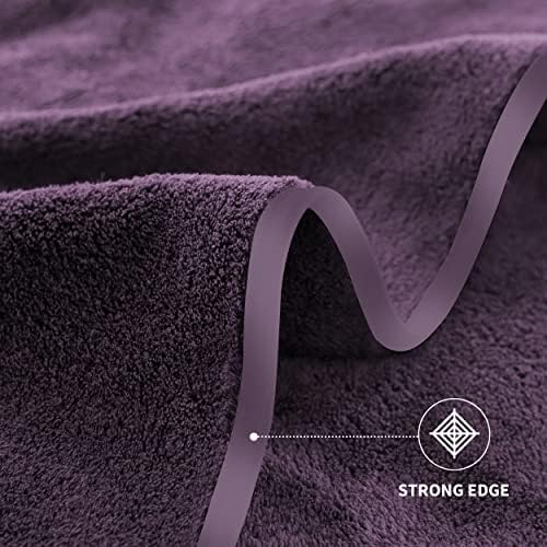 Grape Purple Microfiber Bath Towel Set