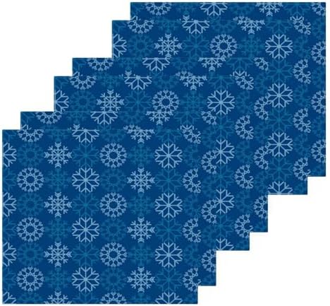 YETTASBIN Blue Snowflake Washcloths 2 Pack