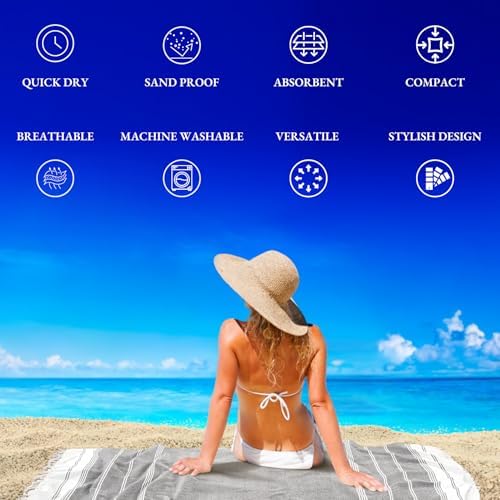 Lane Linen Pool Towels 6 Piece Oversized Quick Dry Set
