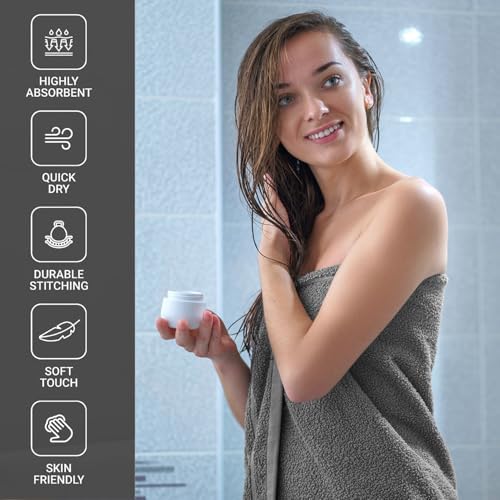 Easy-Care 2-Pack Bath Sheets 35x70 100 Cotton Quick Dry Durable