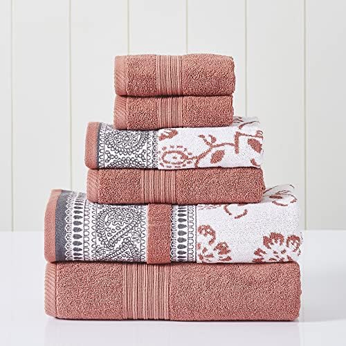 Modern Threads 6-Piece Cotton Towel Set - Luxurious Bath Kitchen Essentials