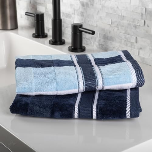 6-Piece Bath Towel Set 525 GSM - Navy - Soft Absorbent