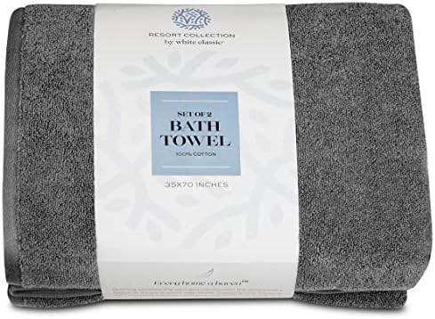 Luxury Oversized Bath Towels 35x70 Smoke Grey