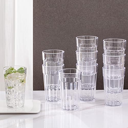 10oz Small BPA-Free Plastic Drinking Glasses Set of 10