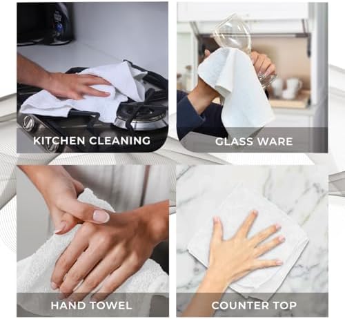Avalon Towels Cotton Washcloths - Pack of 24 12x12 Inches