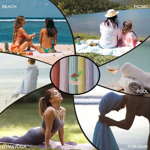 Park Oz Turkish Beach Towel - 100 Cotton Fast-Dry Everyones Favorite