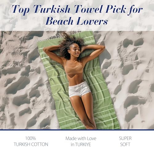 Cacala Trifecta Balance Lightweight Turkish Cotton Beach Towel