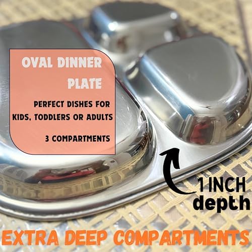 Stainless Steel Dinner Plates for Kids