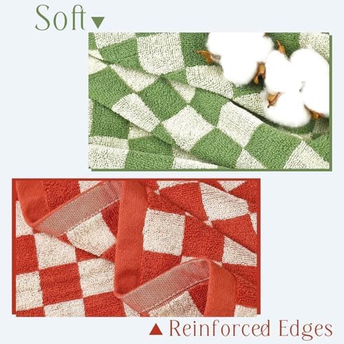 2-Piece Checkered Bath Towels 55x275 Brand Jacquotha