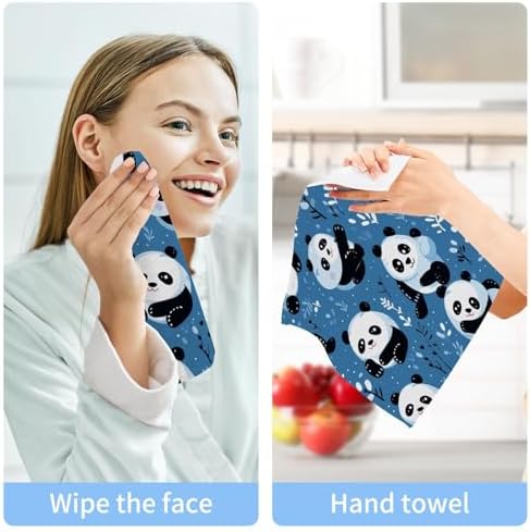 Soft Reusable Panda Face Towels for BATH Beyond