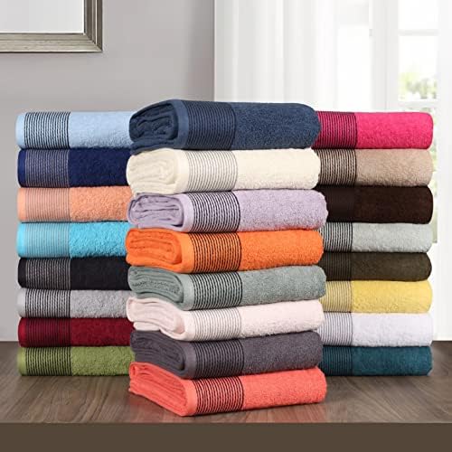 Belizzi Home Ultra Soft 2-Pack Cotton Bath Towels Soft Durable Orange