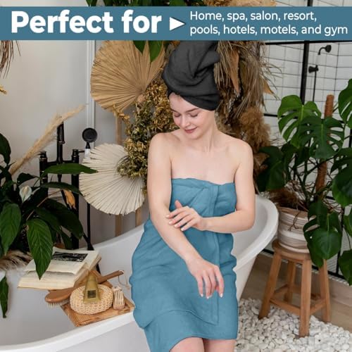 QUBA LINEN Hotel Spa 100 Cotton Washcloths Pack of 24