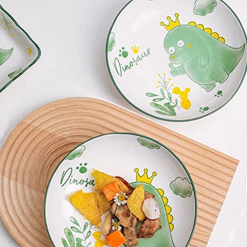 Set of 5 Dinosaur Plates 7-inch Microwave and Dishwasher Safe