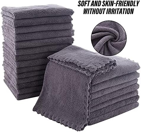 Luxury Soft Coral Velvet Washcloth Set