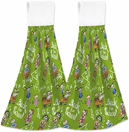 JOHIZUTALearning Kids Set of 2 Math Hanging Dorm room Bath Towels