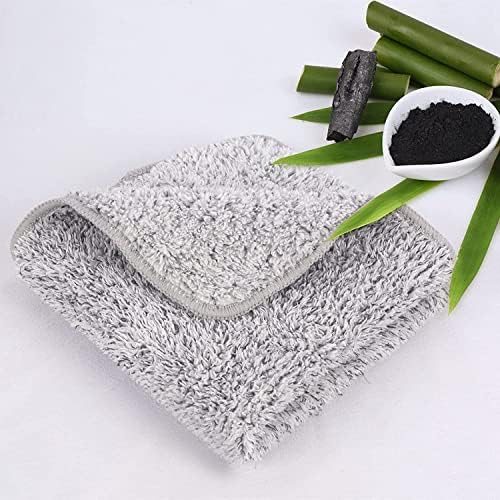 SINLAND Microfiber Face Towels 6-Piece Set 12x12 Ultra Soft for Bath