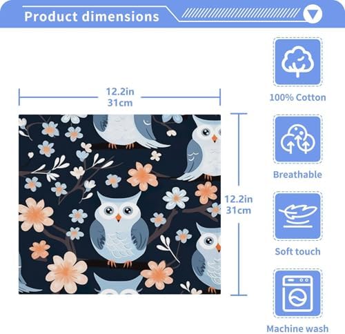 Yetasbin Owl Washcloths